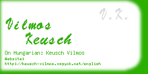 vilmos keusch business card
